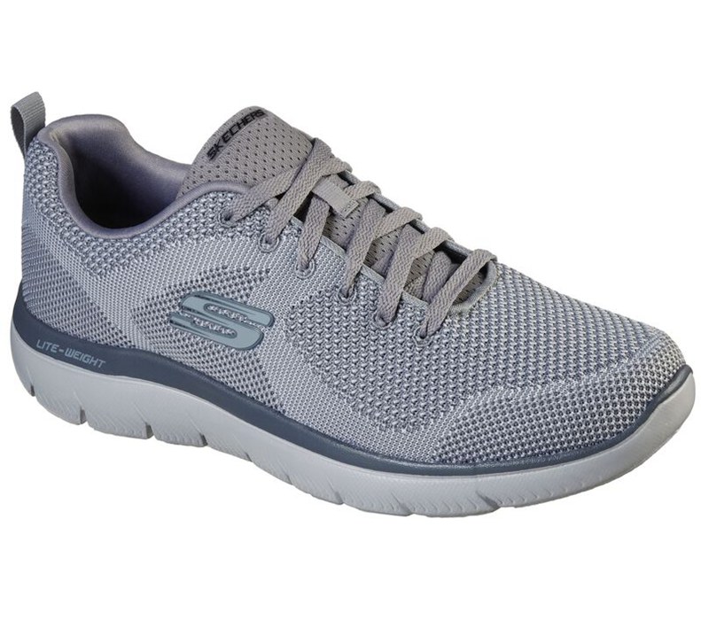 Skechers Summits - Brisbane - Mens Sneakers Light Grey [AU-CW7165]